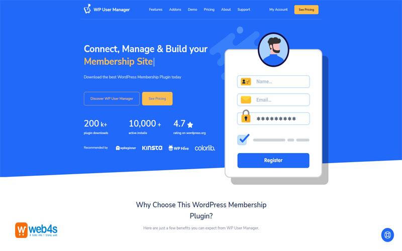 Plugin đăng ký thành viên wordpress WP User Manager